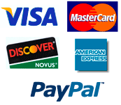Visa, Mastercard, American Express, and Discover