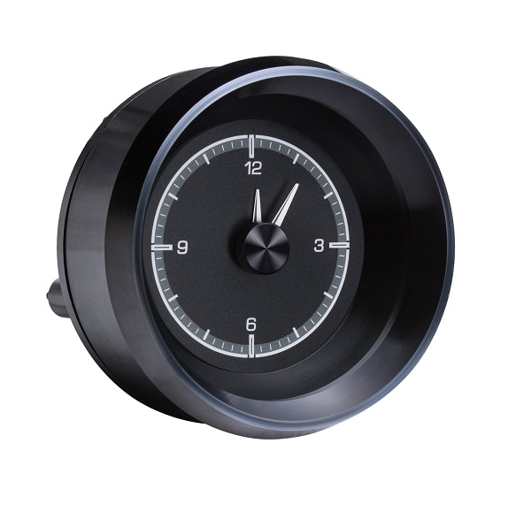 HLC-63C-VET-K Clock Gauge with BLACK ALLOY style Side View