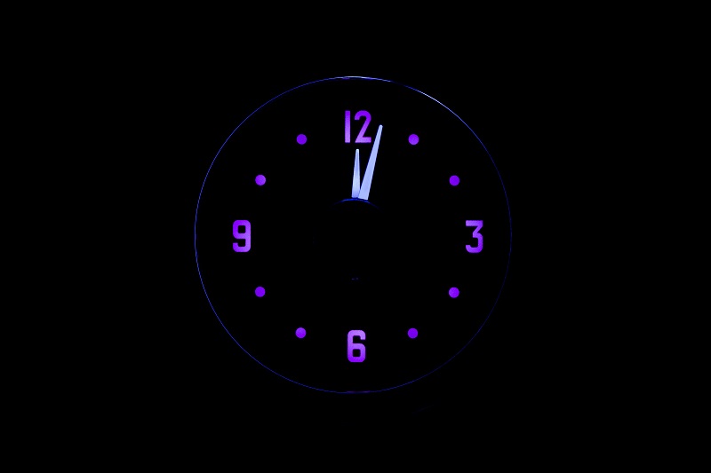 RLC-51C Clock Gauge Vivid Orchid Theme at Night