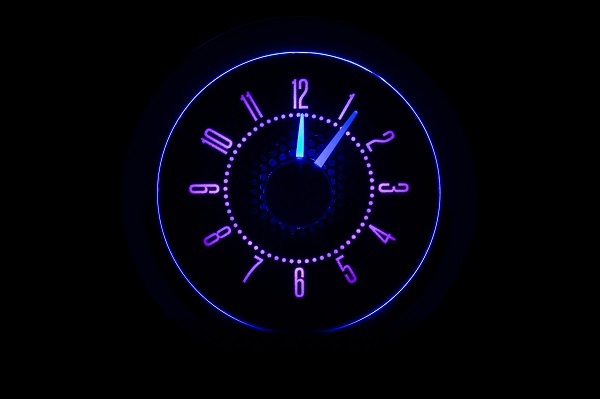 RLC-55C Clock Gauge Vivid Orchid Night View