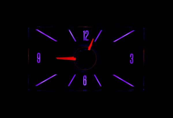 RLC-57C Clock Gauge Vivid Orchid Night View