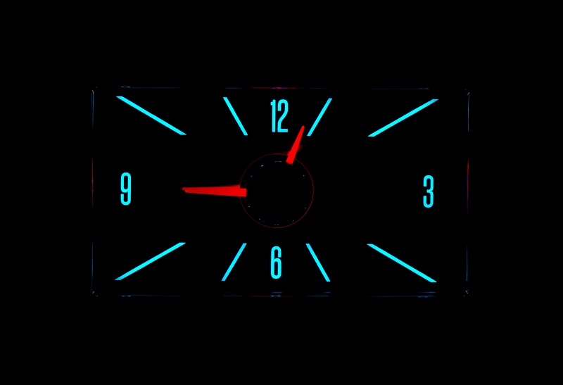 RLC-57C Clock Gauge Wild Aqua Night View