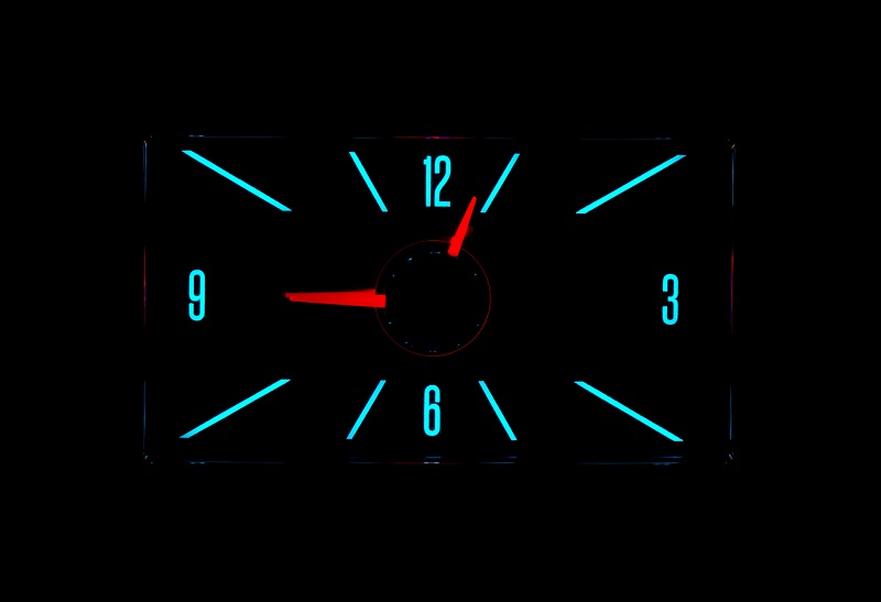 RLC-57C Clock Gauge Wild Aqua Night View