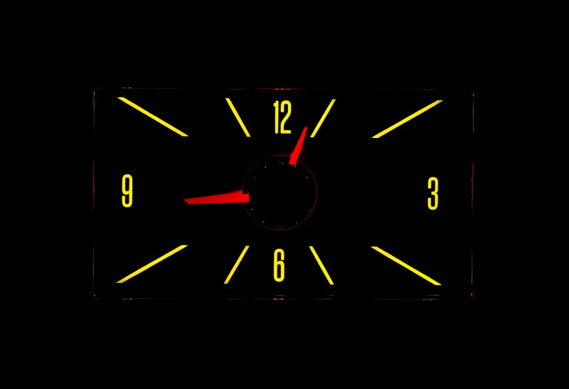 RLC-57C Clock Gauge Yellow Flare Night View