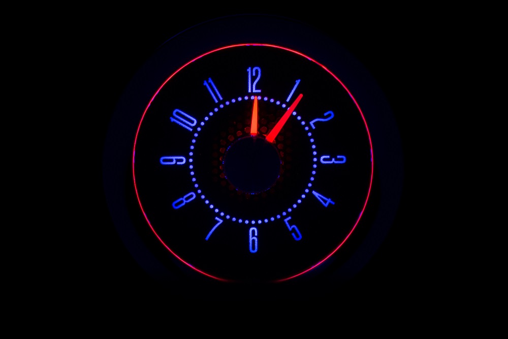 RLC-58C-VET Clock Gauge Ice and Fire Night View