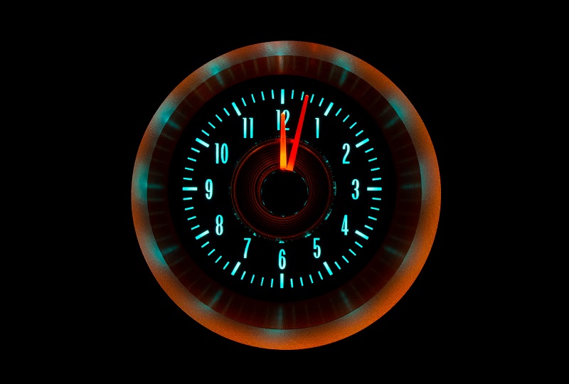 RLC-64C-VET Clock Gauge Wild Aqua Night View